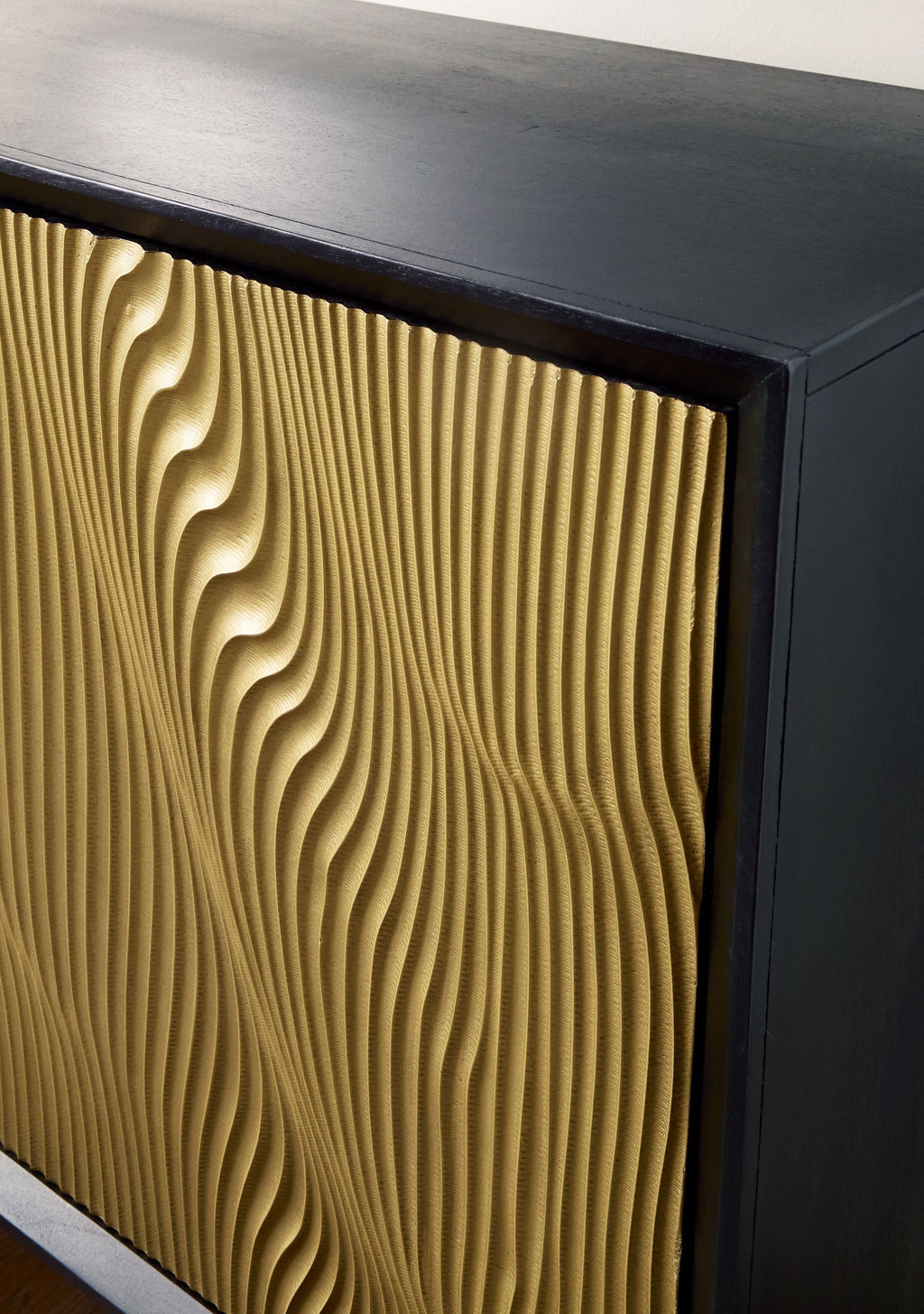 Tayner - Accent Cabinet - Black / Gold Finish by Unique Piece Furniture