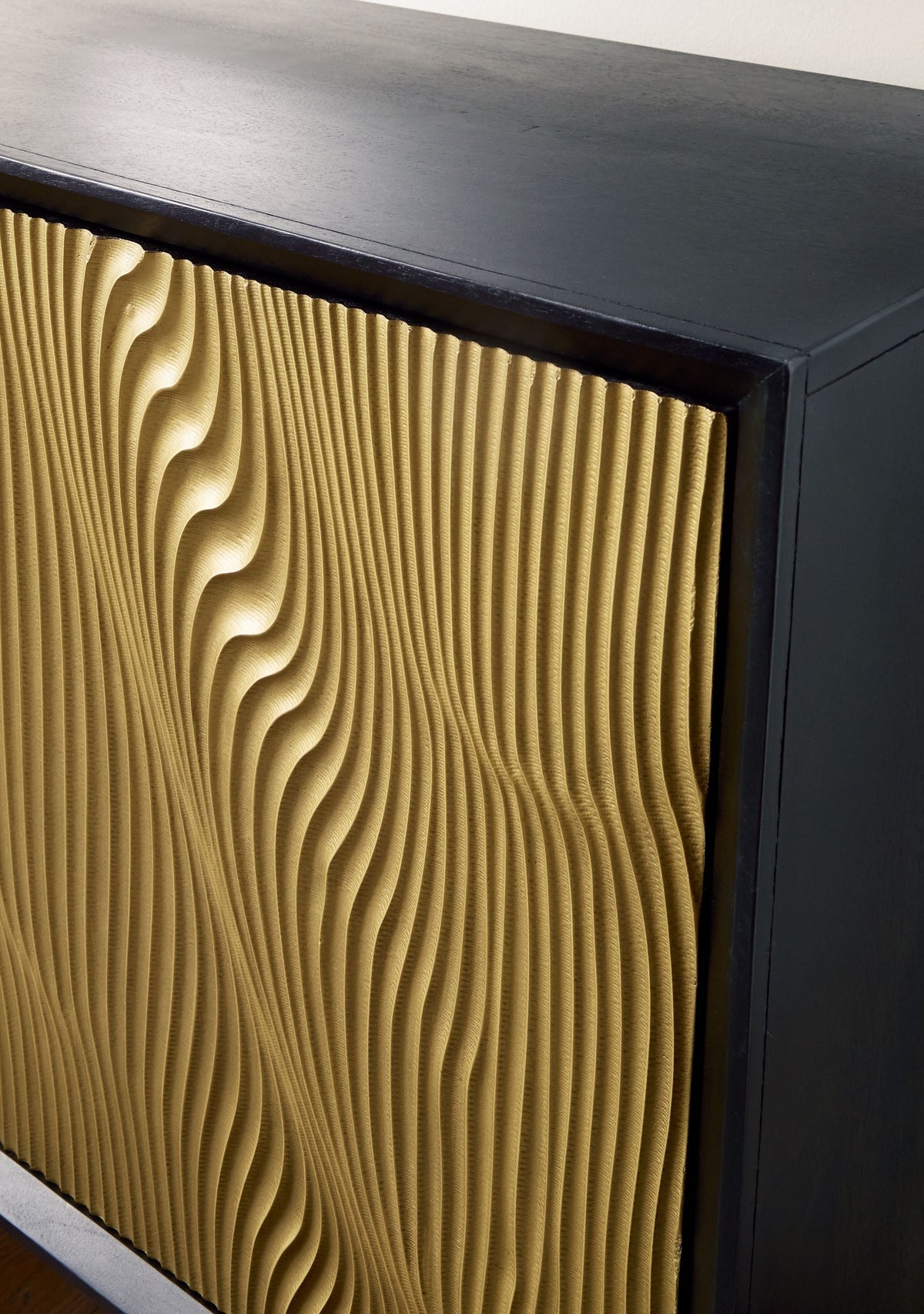 Tayner - Accent Cabinet - Black / Gold Finish by Unique Piece Furniture
