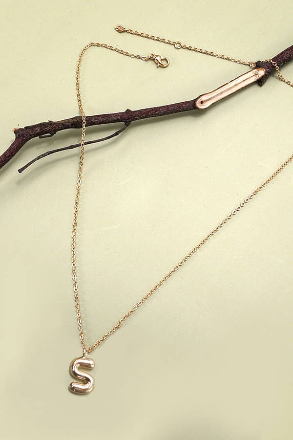 BALLOON BUBBLE PERSONALIZED INITIAL NECKLACE | 80N108 by Southern Satin