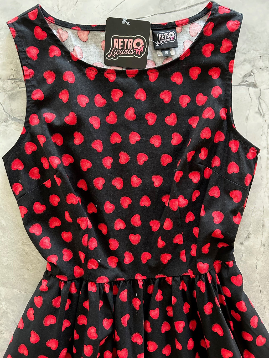 Hearts Midi Dress by Retrolicious