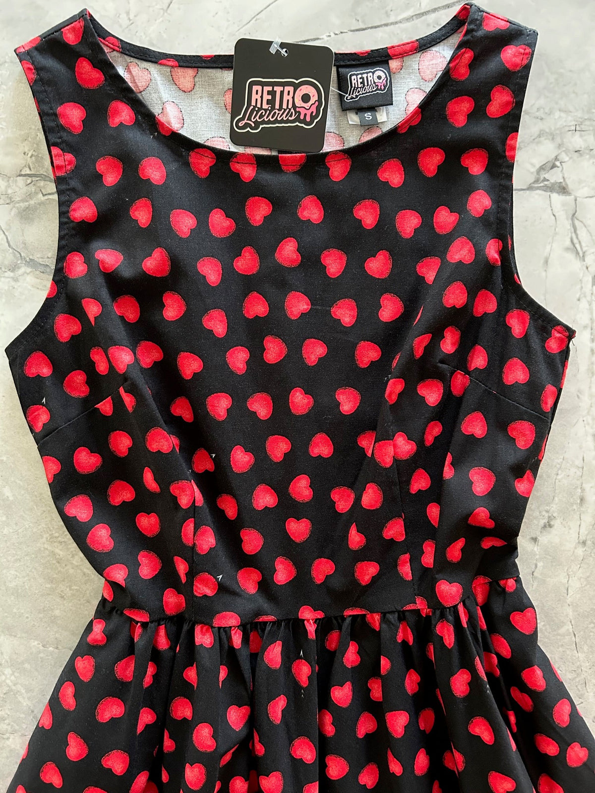 Hearts Midi Dress by Retrolicious