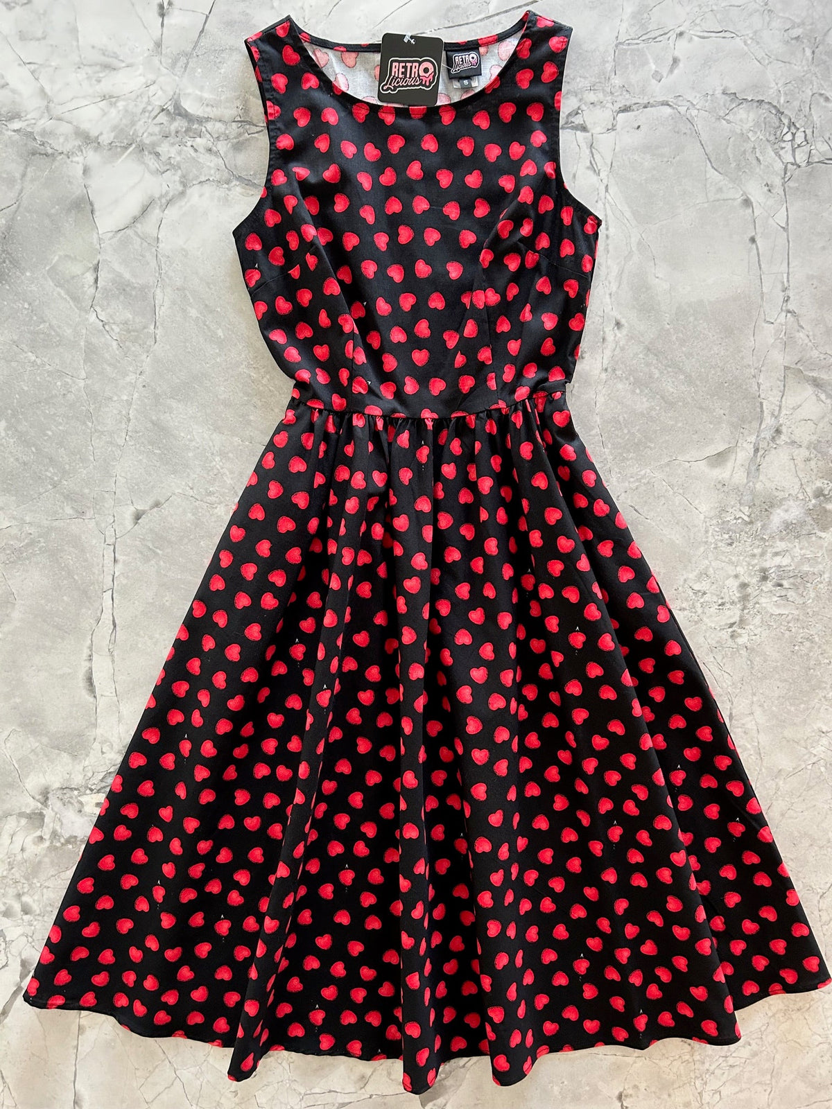 Hearts Midi Dress by Retrolicious