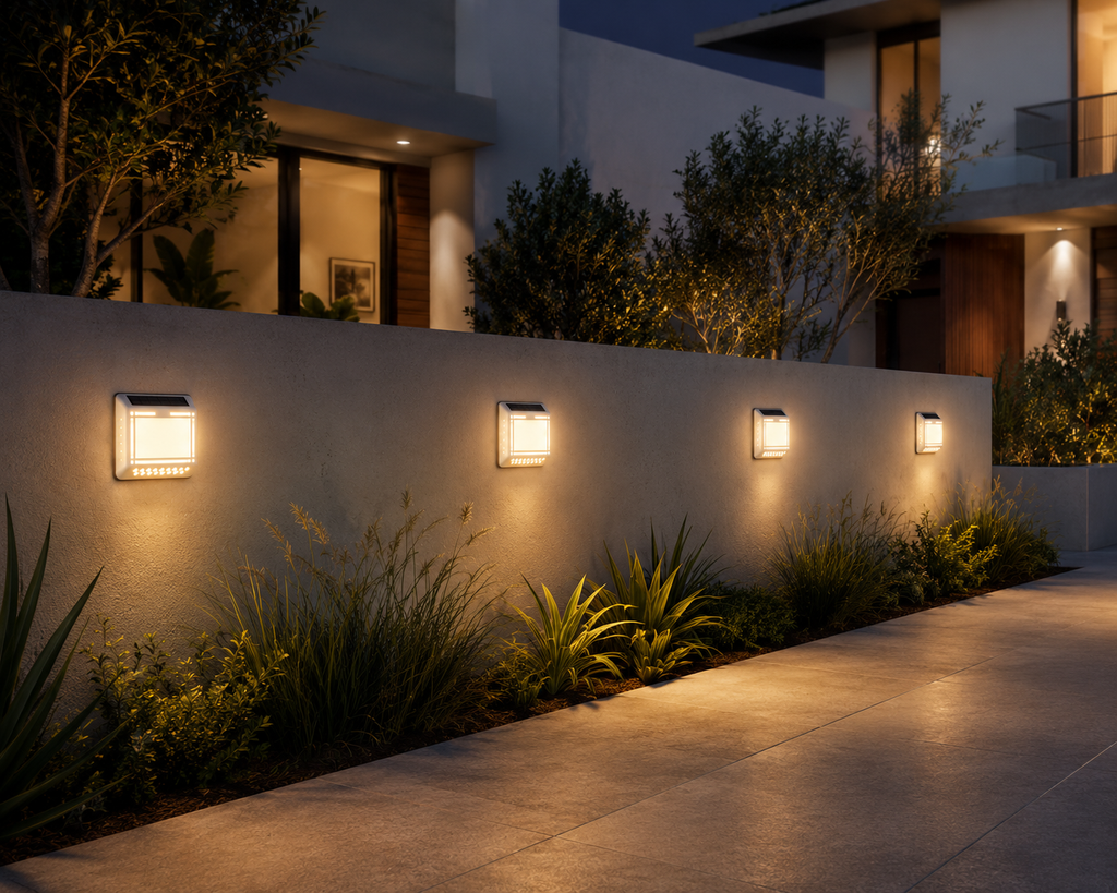 Solar LED Address Sign – Waterproof House Number Plaque, Customizable Numbers & Letters, Auto Dusk-to-Dawn Light, 8.1 x 6.9 Inches by Infinite Basics