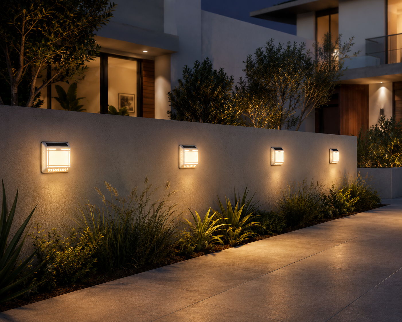 Solar LED Address Sign – Waterproof House Number Plaque, Customizable Numbers & Letters, Auto Dusk-to-Dawn Light, 8.1 x 6.9 Inches by Infinite Basics
