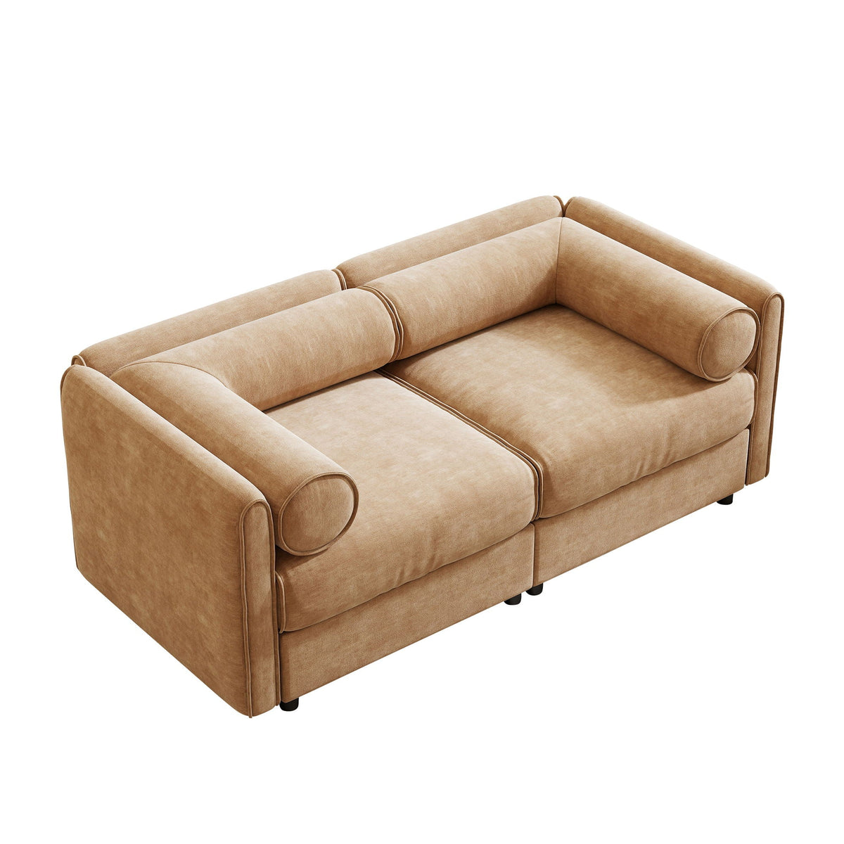 Stylish Sofa With Storage Seat And Cylindrical Backrest by Unique Piece Furniture
