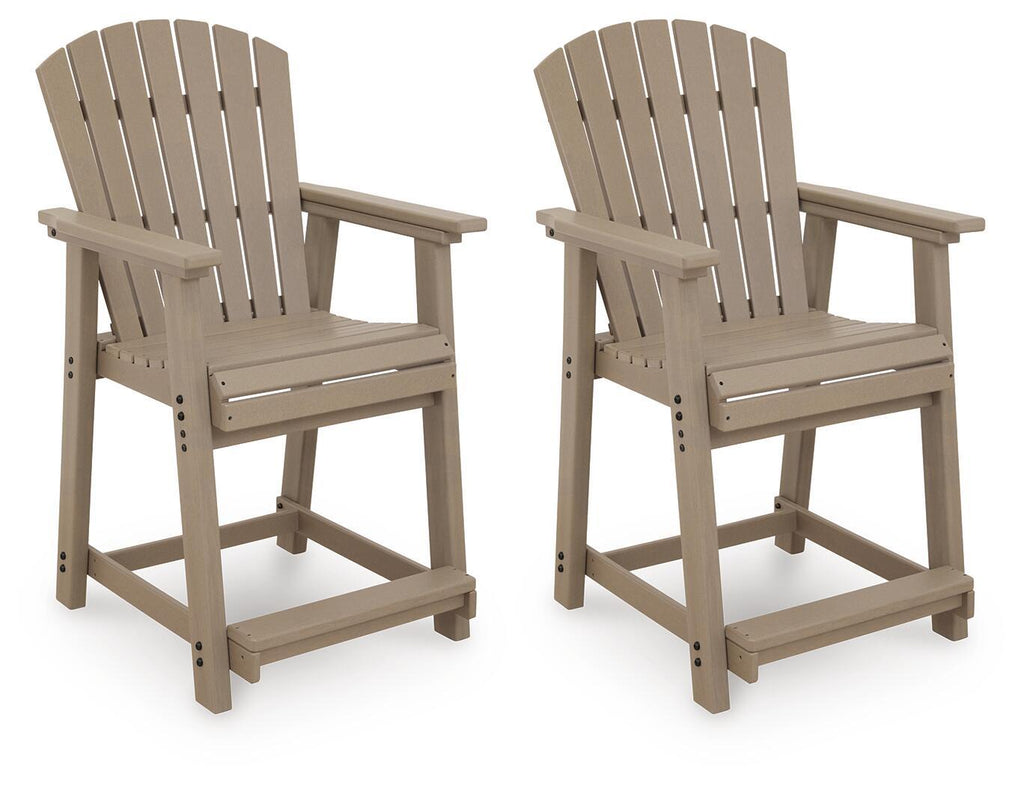 Seacliff Beach - Barstool (Set of 2) - Medium Brown by Unique Piece Furniture
