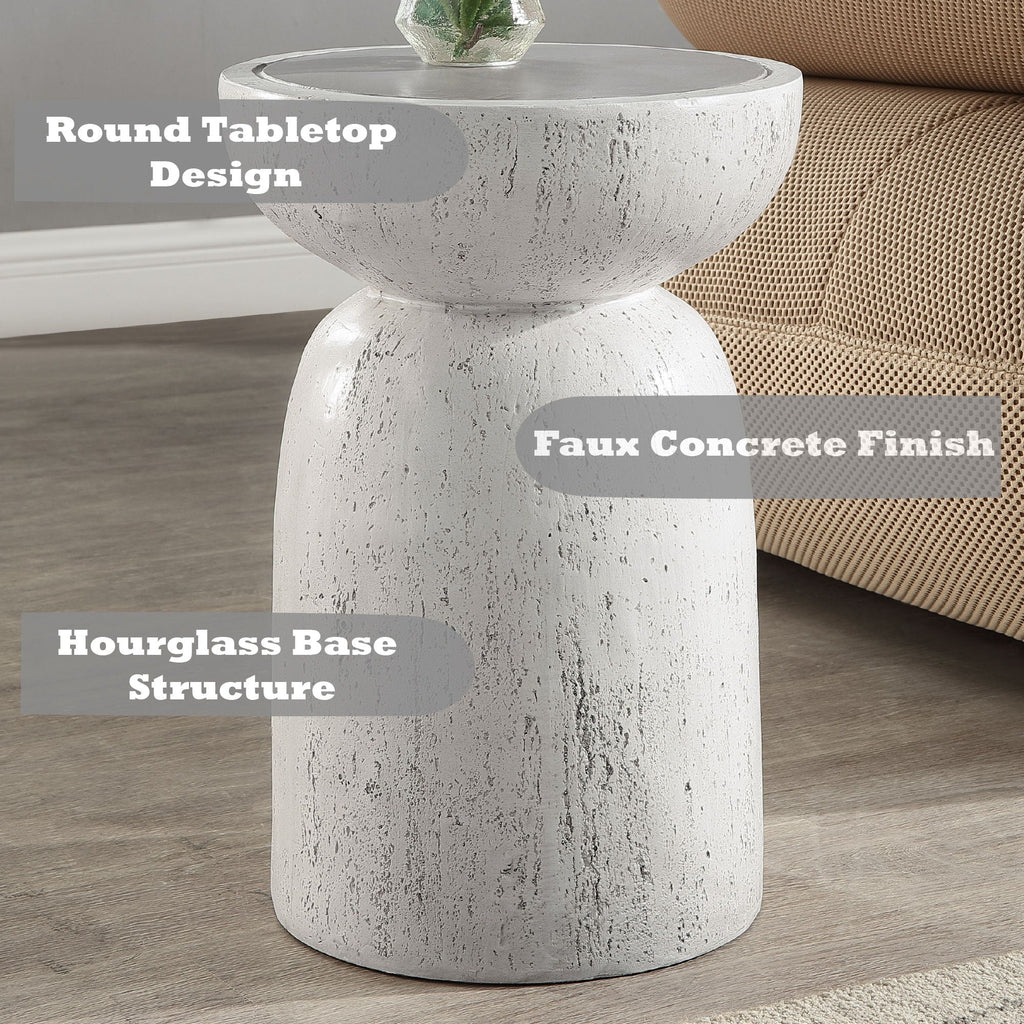 Dylana - Natural Fiber Concrete Accent Table - Gray by Unique Piece Furniture