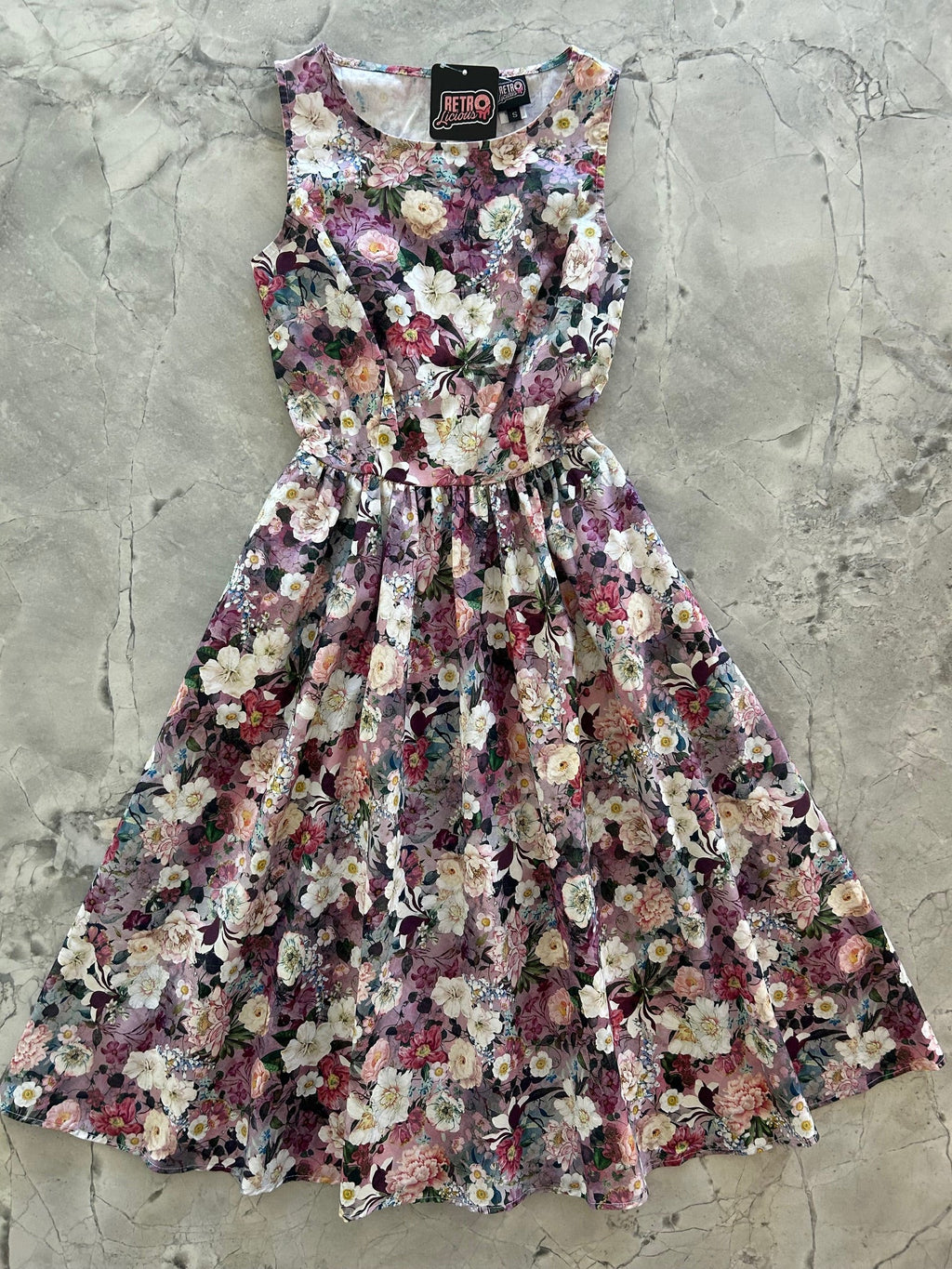 Floral Midi Dress by Retrolicious