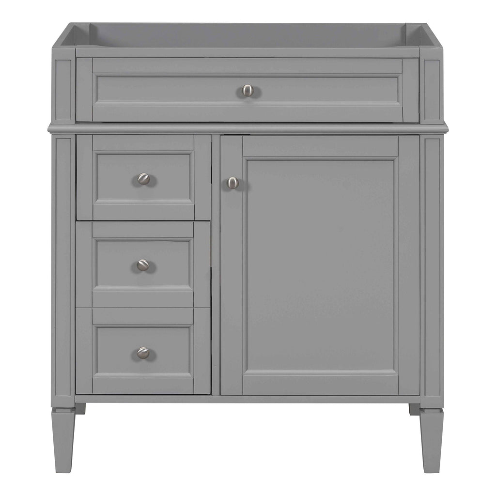 Bathroom Vanity With 2 Drawers And Tip-Out Drawer, Storage Cabinet by Unique Piece Furniture