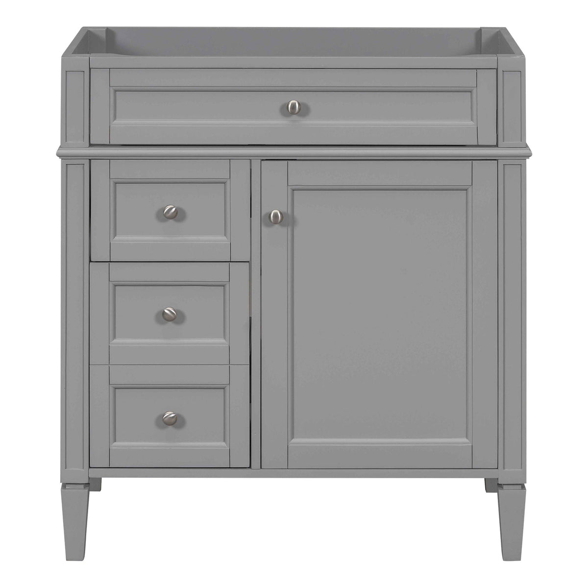 Bathroom Vanity With 2 Drawers And Tip-Out Drawer, Storage Cabinet by Unique Piece Furniture