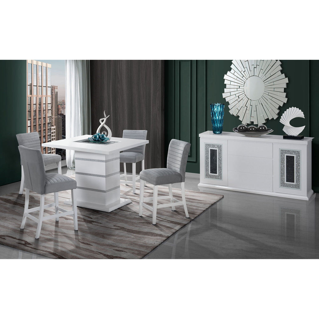 Ariya - 5 Pieces Bar Table And Bar Stool Set by Unique Piece Furniture