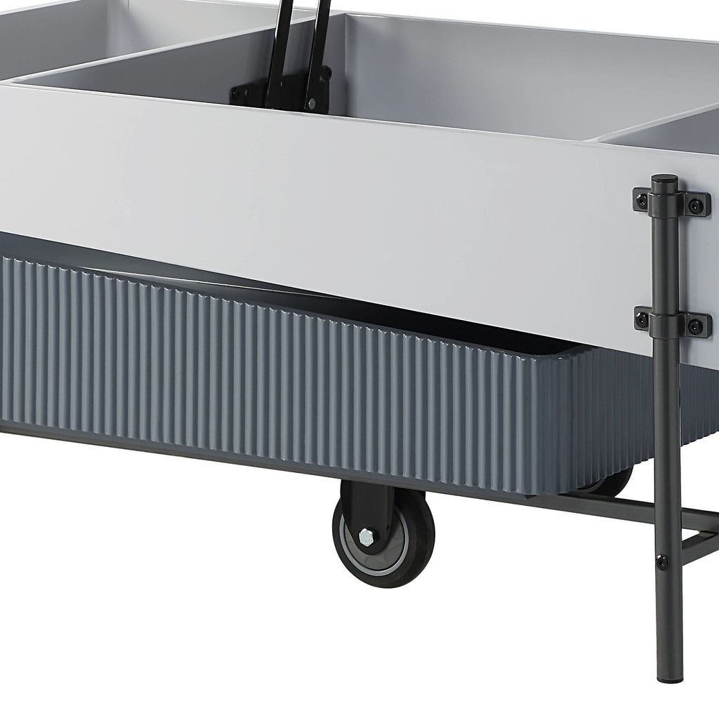 Wilkins - High Gloss Coffee Table With Lift Top - Gray / White by Unique Piece Furniture