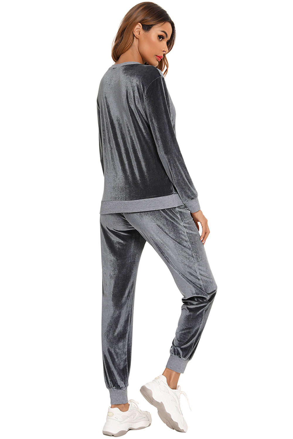 Round Neck Long Sleeve Loungewear Set with Pockets by Wild and Free Boutique
