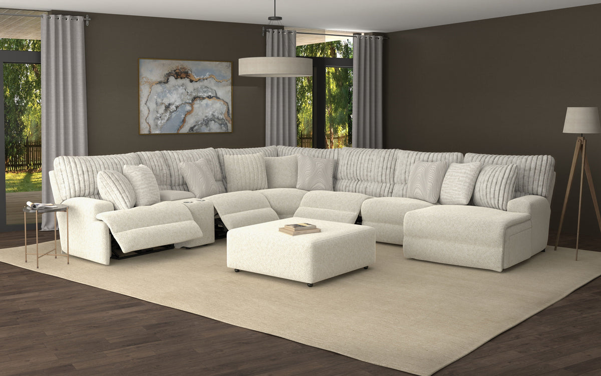 Carmen - Castered Cocktail Ottoman - Bone by Unique Piece Furniture