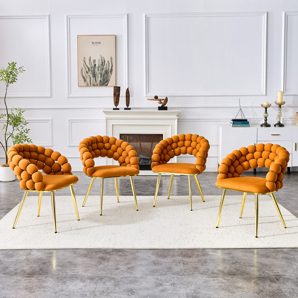 Puffy Bubble, Ball Chain Chairs For Dining Room (Set of 2) by Unique Piece Furniture