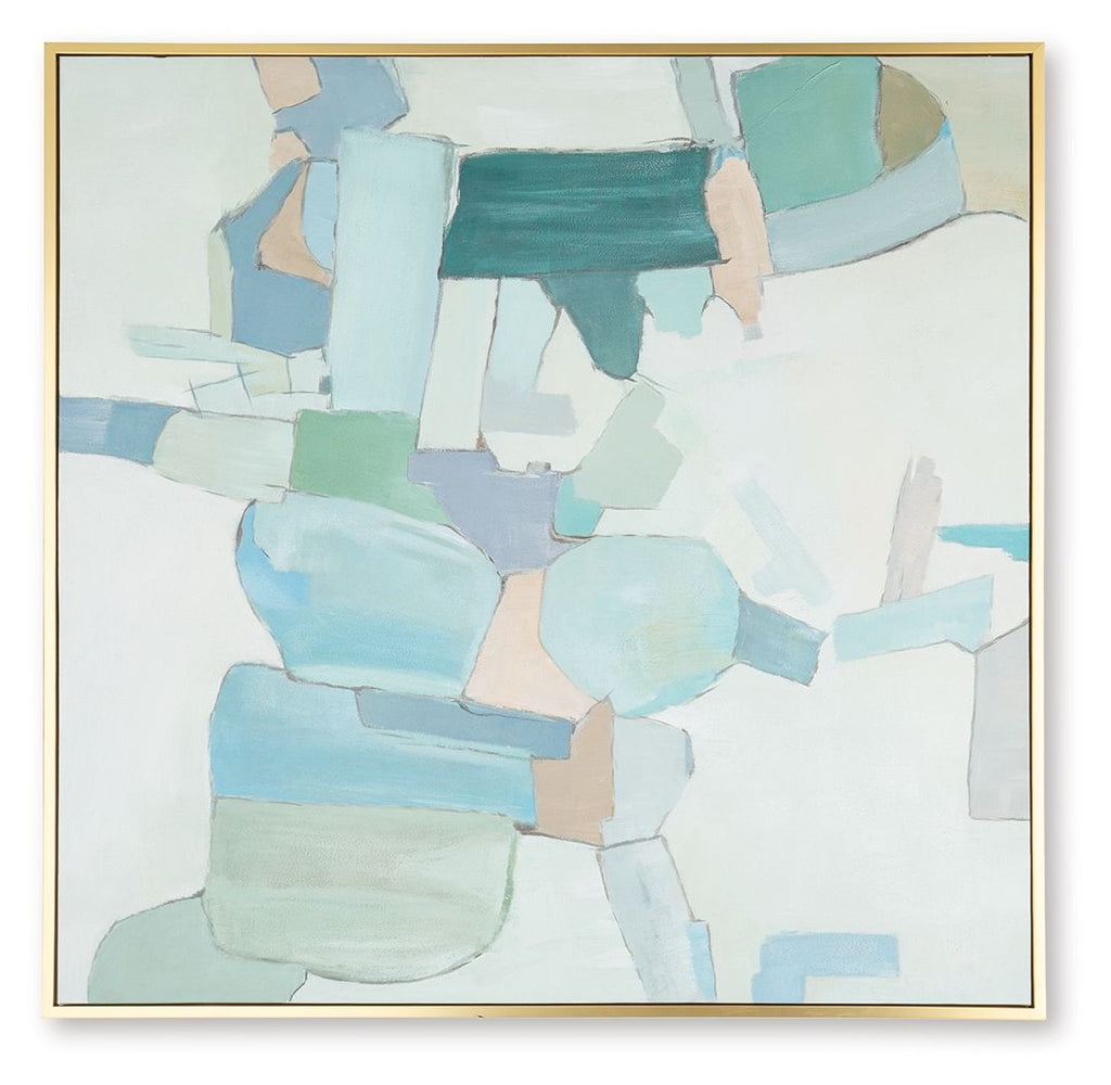 Wynburn - Wall Art - White / Blue / Green by Unique Piece Furniture
