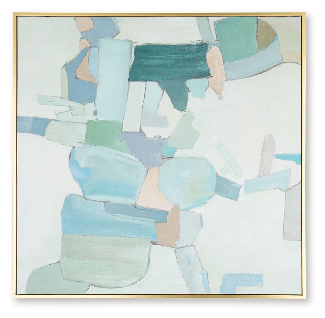 Wynburn - Wall Art - White / Blue / Green by Unique Piece Furniture