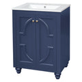 Bathroom Vanity With Ornate Elliptical Motif, Soft Close Hinges by Unique Piece Furniture