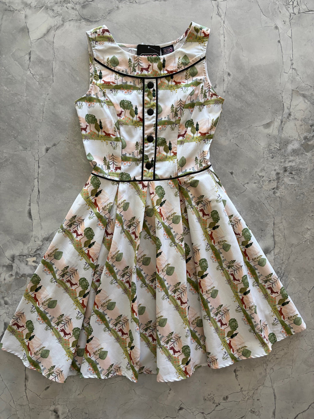 Elizabeth Dress in Woodland Sunset by Retrolicious