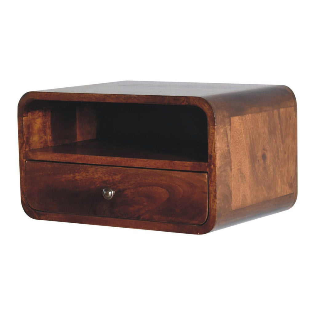 Curved Upper Slot Floating Nightstand by Unique Piece Furniture