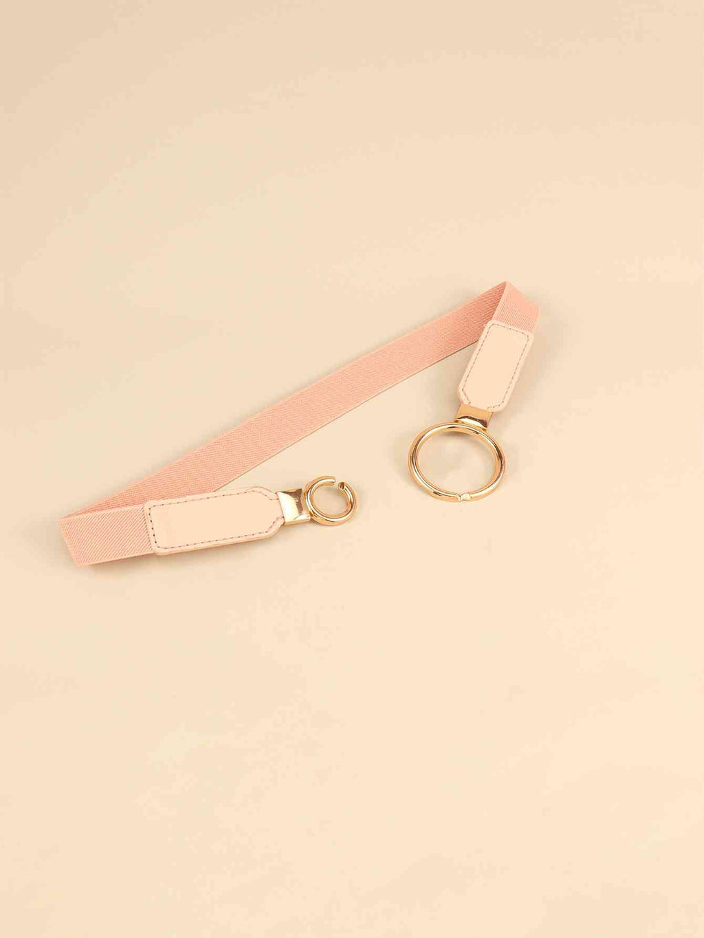 ElegantStyle Double Ring Buckle Elastic PU Belt – Adjustable Comfort Fit See size chart under “more details” by The Fashion Celestial