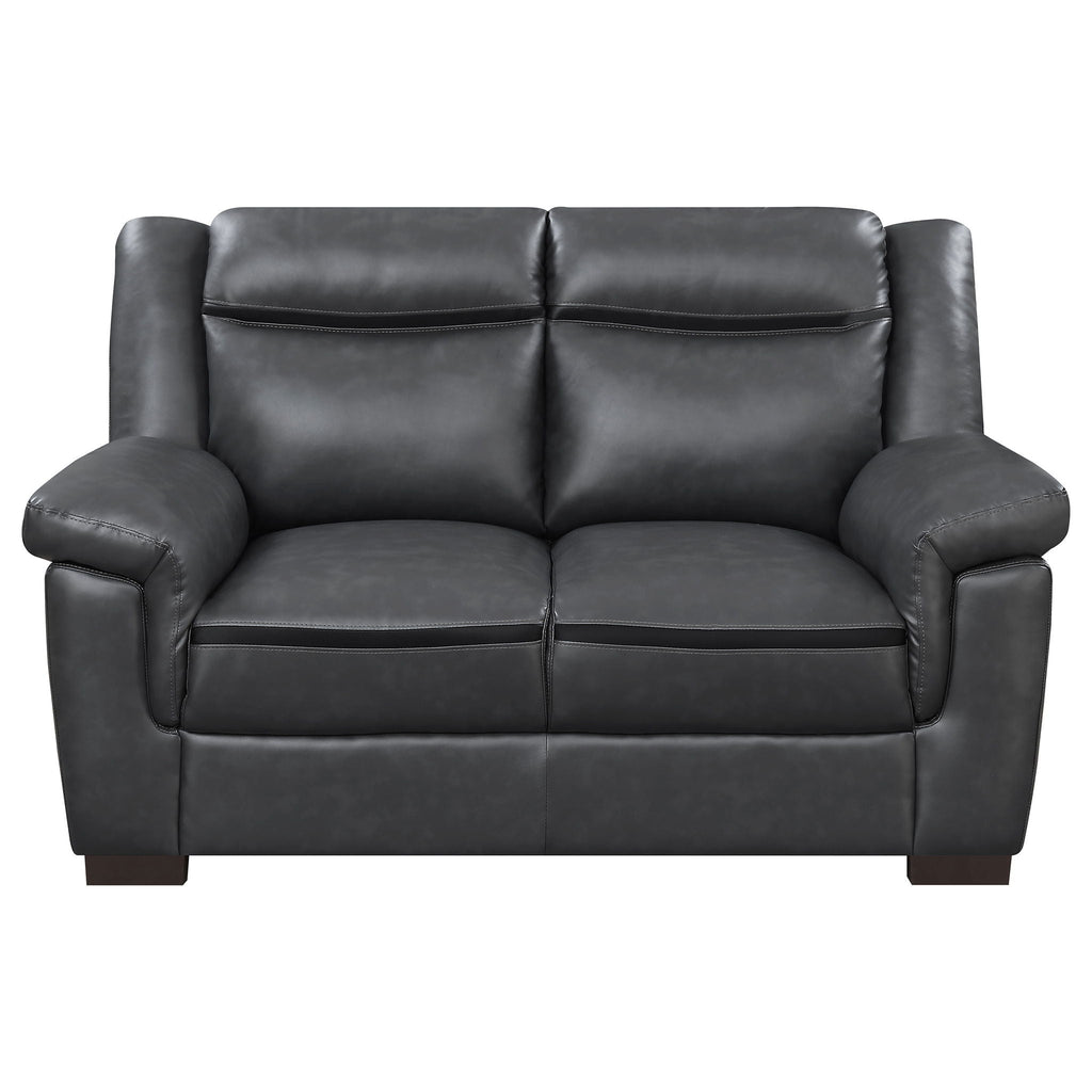Arabella 3-piece Upholstered Padded Arm Sofa Set Grey by Unique Piece Furniture