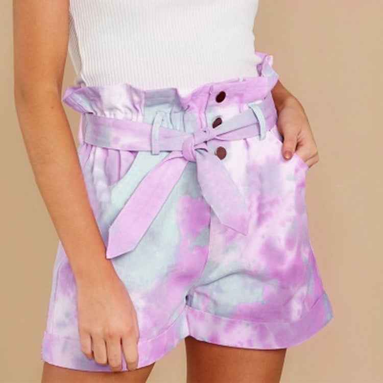 Lace-up Tie-dye Color Casual Pocket Shorts by Wild and Free Boutique