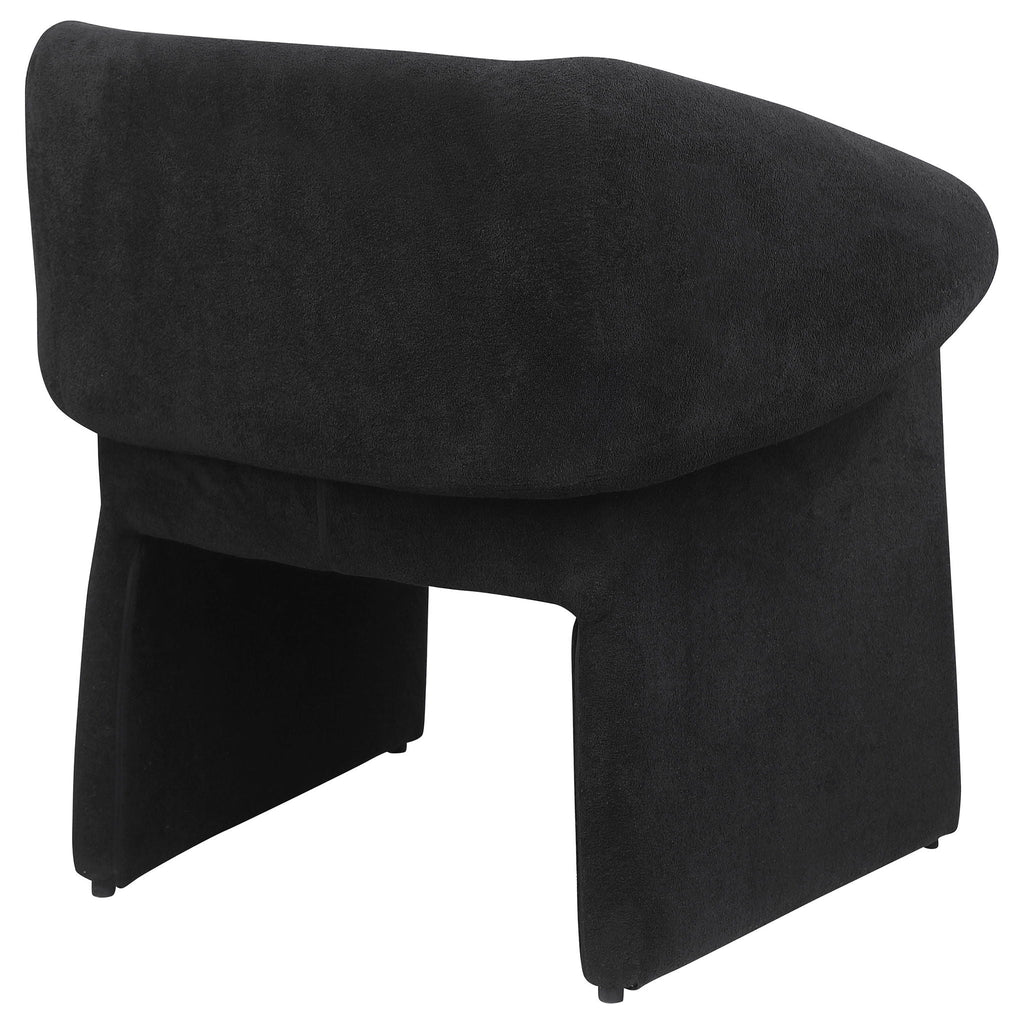 Ramsey Upholstered Sloped Arm Accent Chair Black by Unique Piece Furniture