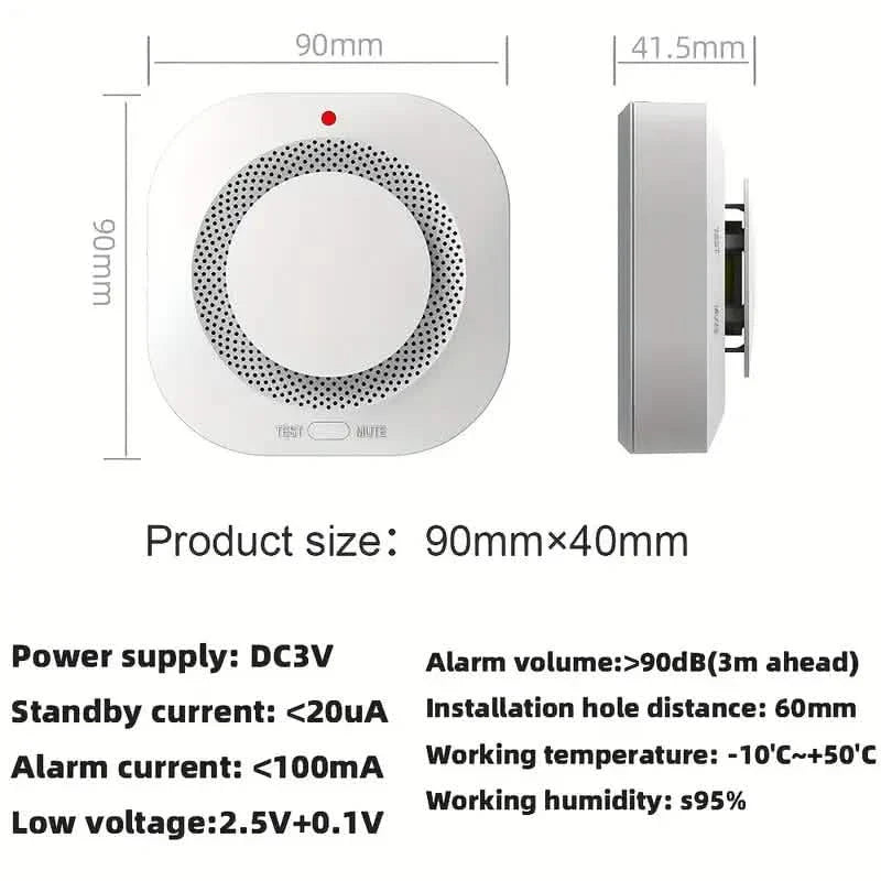 WiFi Smoke Alarm – Smart Fire Detector for Home & Business by DailySale
