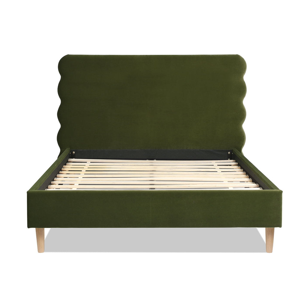 Stockholm - Modern Wavy Headboard Platform Bed by Unique Piece Furniture
