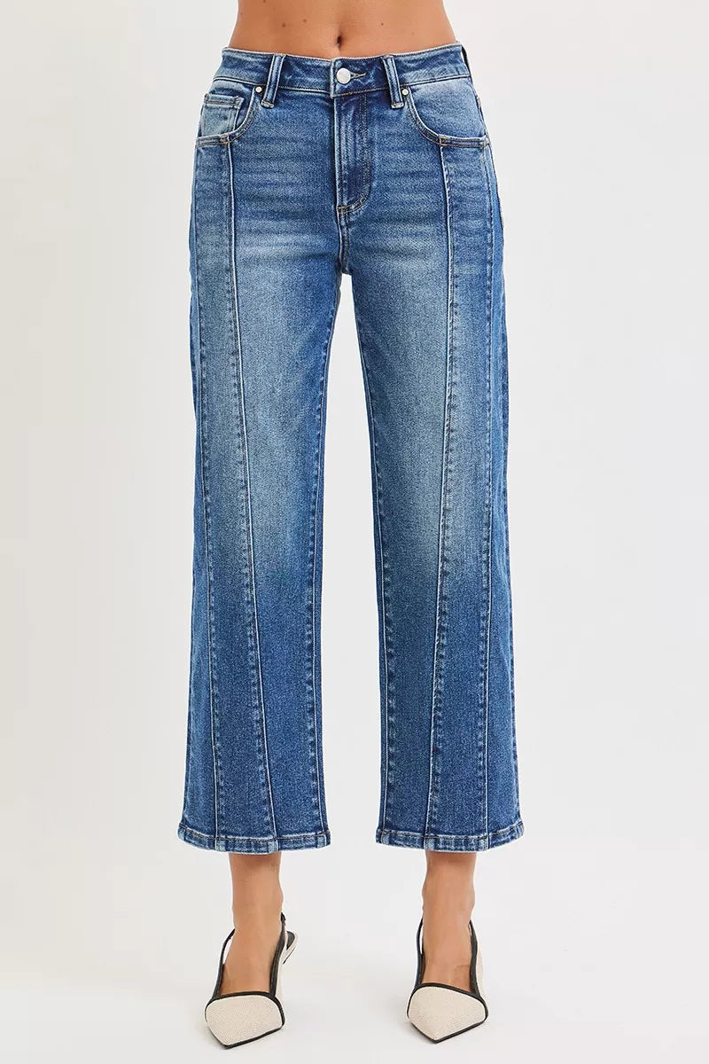 RISEN High Rise Crop Straight Jeans by Simply Love