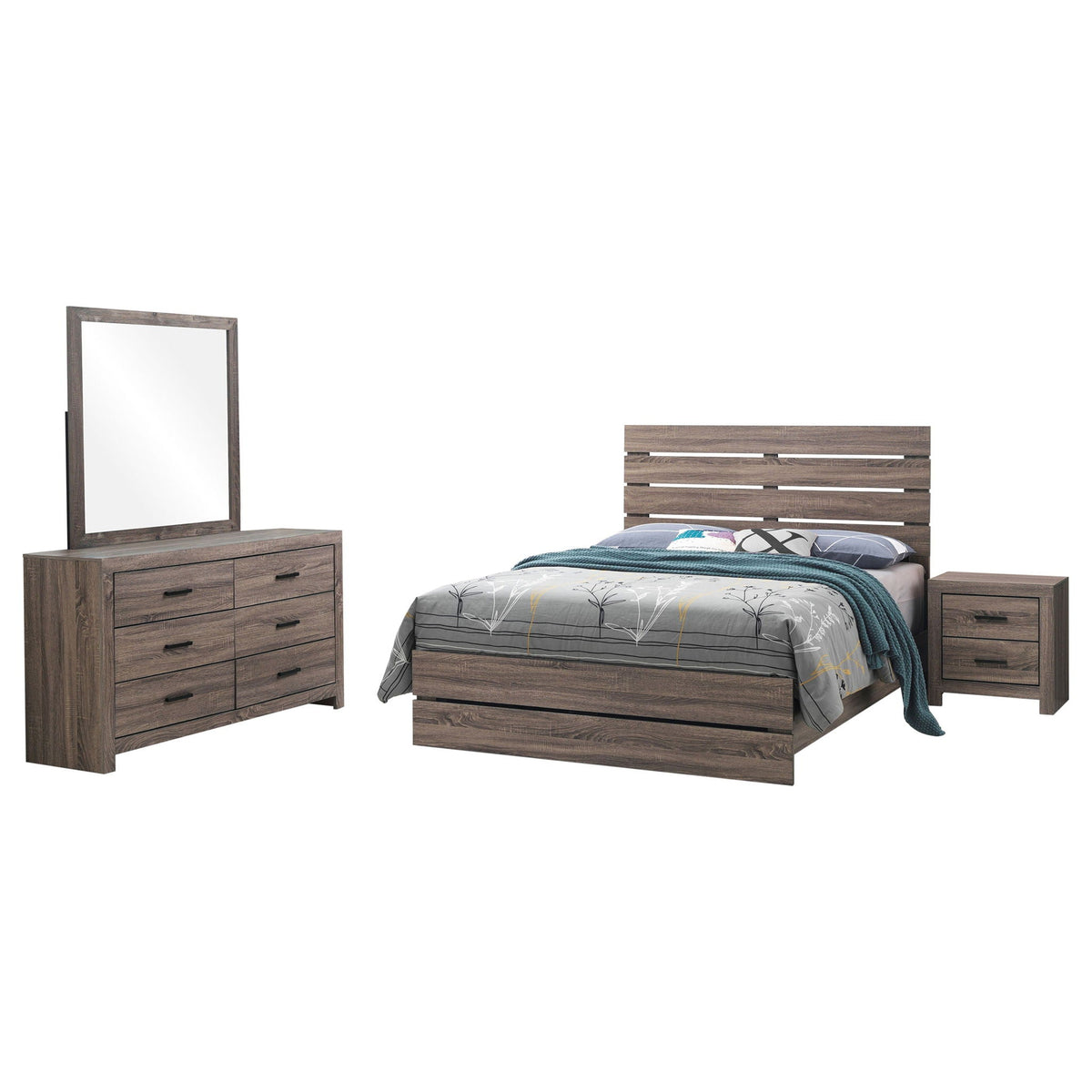 Brantford 4-piece Queen Bedroom Set Barrel Oak by Unique Piece Furniture