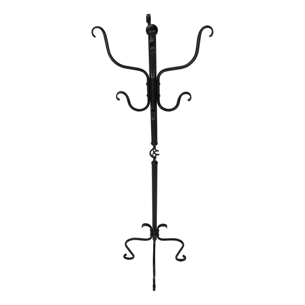 Coat Rack, Hall Tree, Free Standing, 8 Hooks, Entryway, Transitional - Black by Unique Piece Furniture