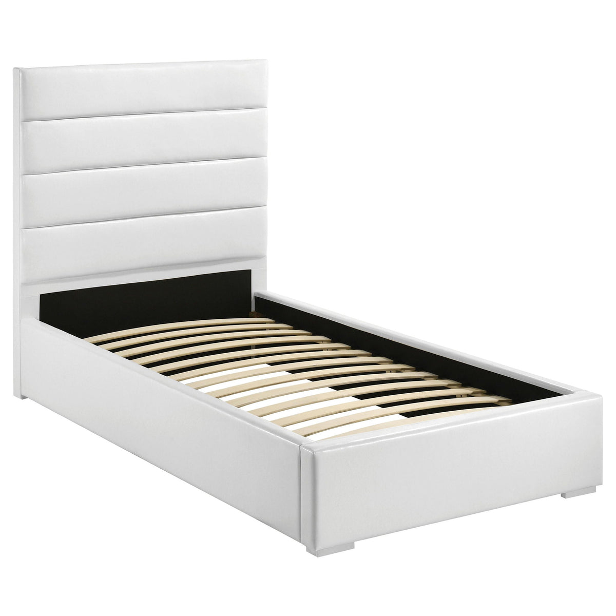 Felicity 5-piece Twin Bedroom Set White High Gloss by Unique Piece Furniture