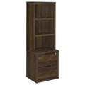 Westpark 3-shelf Bookcase USB and Lockable Drawer Dark Pine by Unique Piece Furniture