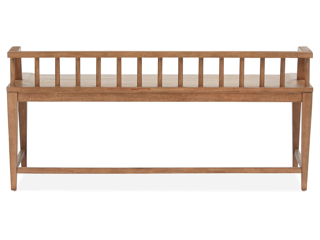Lindon - Arm Bench With Low Back - Light Brown by Unique Piece Furniture