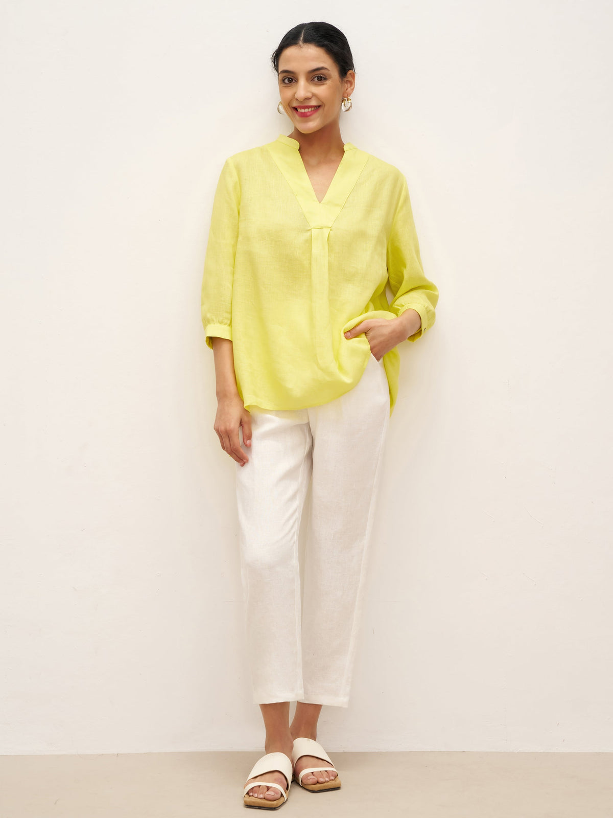 100% Linen Dress Shirt JOANNA by LINTICO