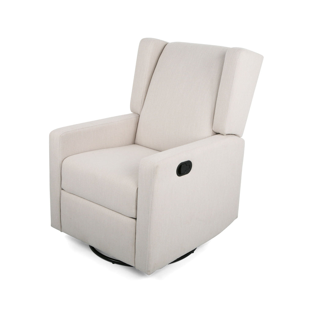 Landau Contemporary Fabric Upholstered Swivel Recliner by Unique Piece Furniture
