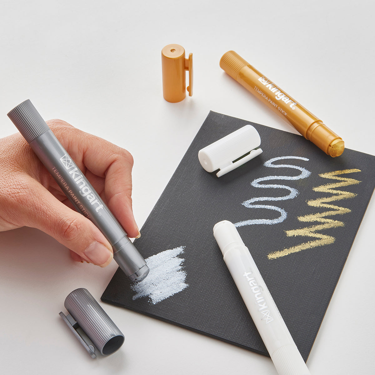 Tempera Paint Thin Sticks, 24 Colors by KINGART