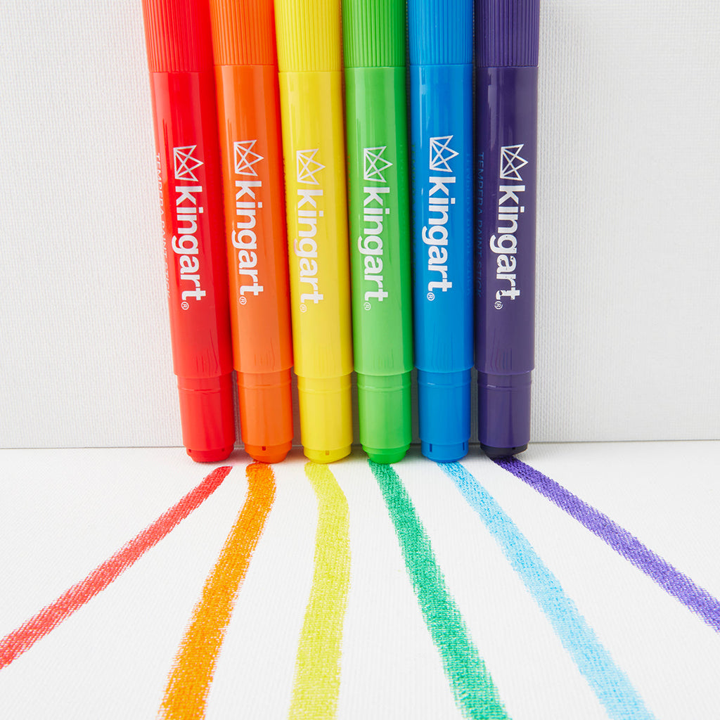Tempera Paint Thin Sticks, 24 Colors by KINGART