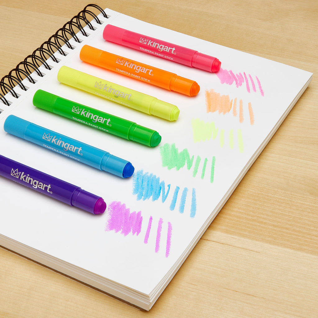 Tempera Paint Thin Sticks, 24 Colors by KINGART