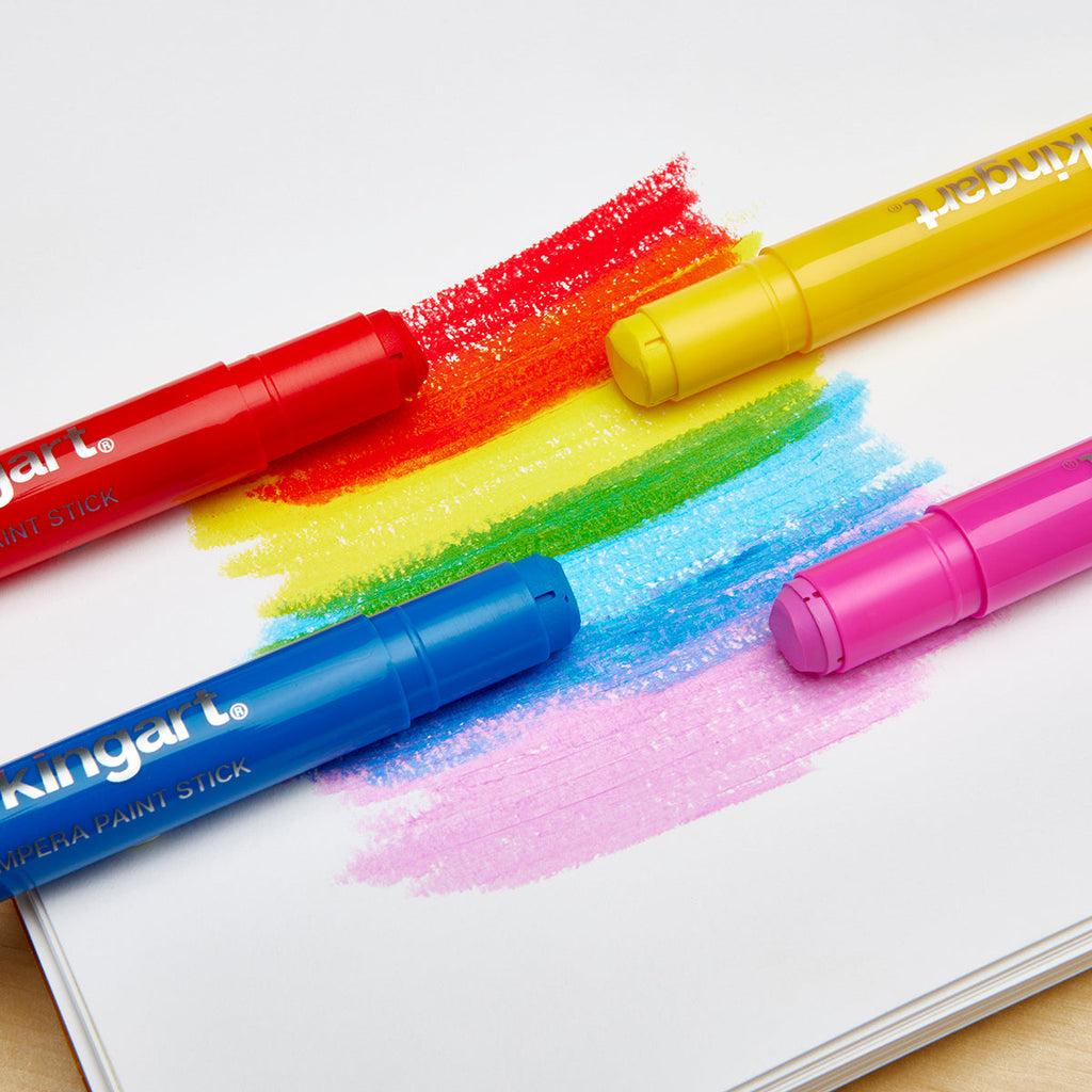 Tempera Paint Thin Sticks, 24 Colors by KINGART