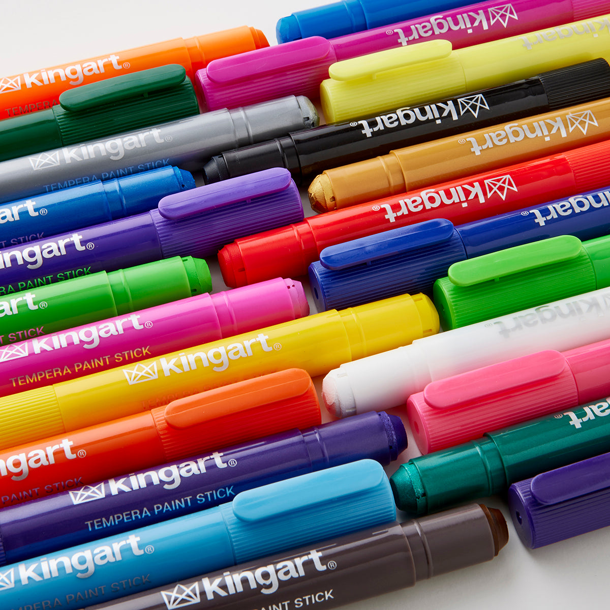 Tempera Paint Thin Sticks, 24 Colors by KINGART