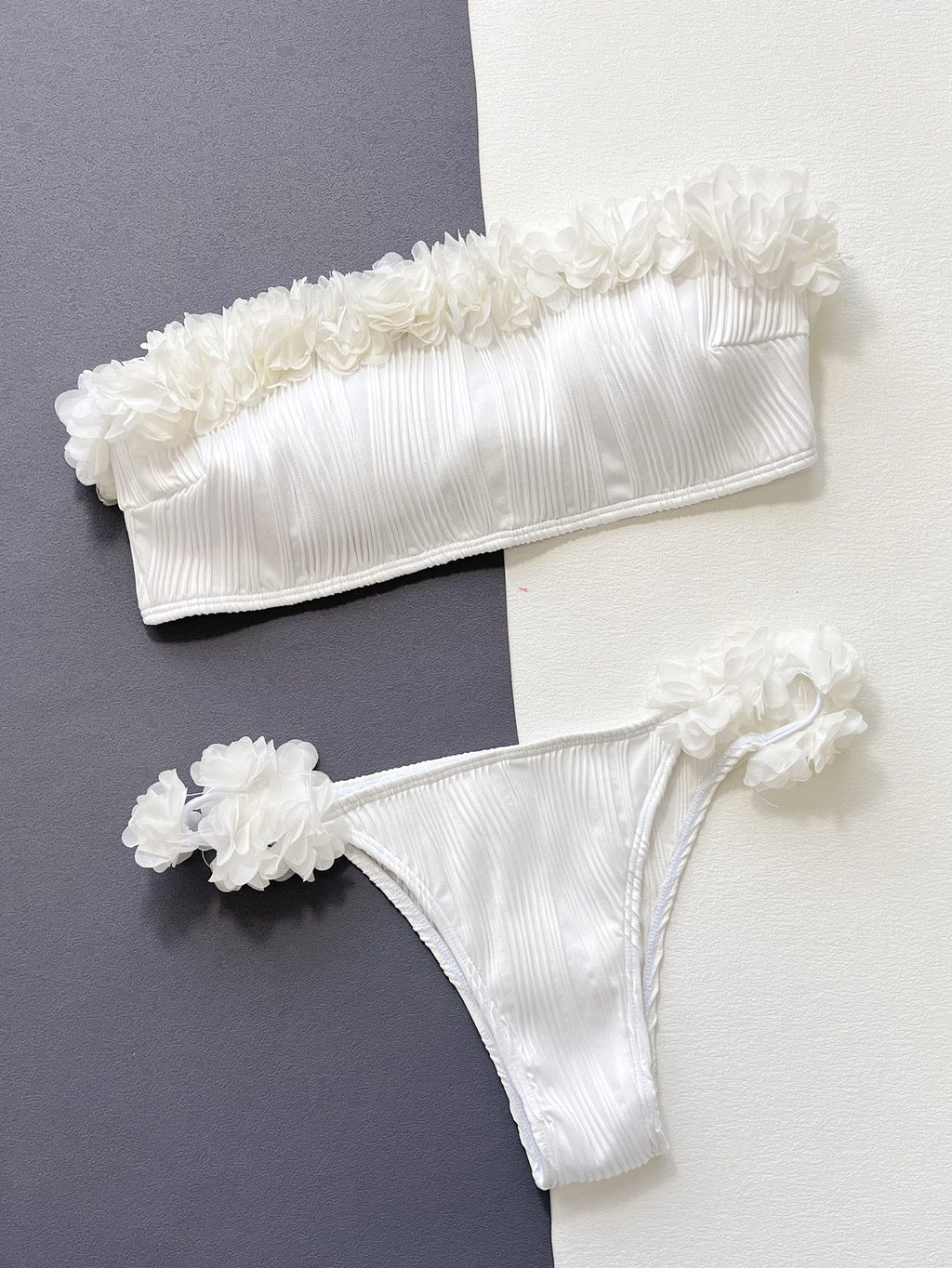 Applique Tie Back Two-Piece Bikini Set by Wild and Free Boutique