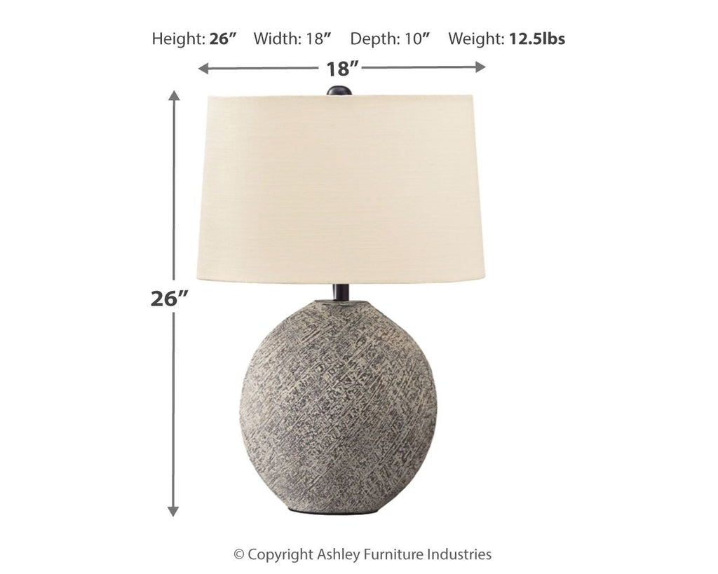 Harif - Paper Table Lamp - Beige by Unique Piece Furniture