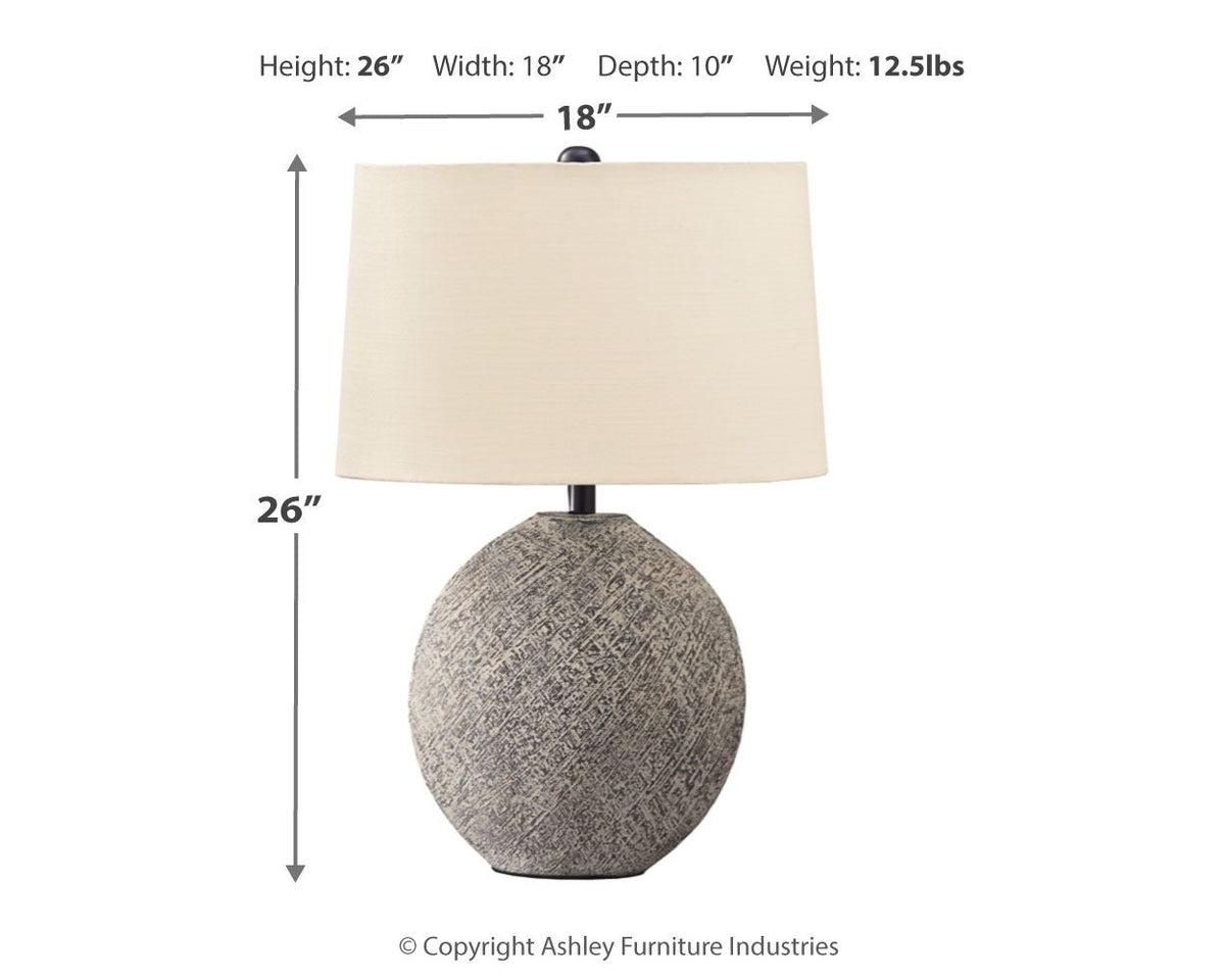 Harif - Paper Table Lamp - Beige by Unique Piece Furniture
