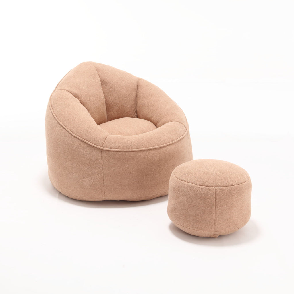 Bedding Bean Bag Sofa Chair High Pressure Foam With Footrest by Unique Piece Furniture