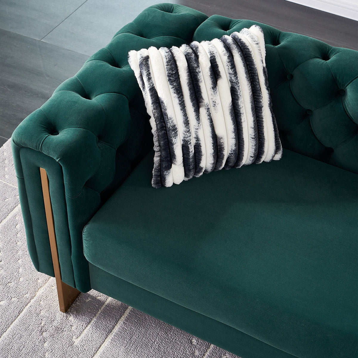 Chesterfield - Modern Tufted Living Room Sofa, 84.25''W Couch by Unique Piece Furniture