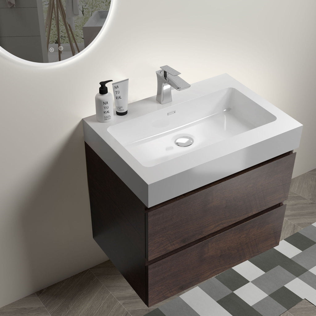 Alice - Bathroom Vanity Wall Mounted With Sink, Large Storage by Unique Piece Furniture