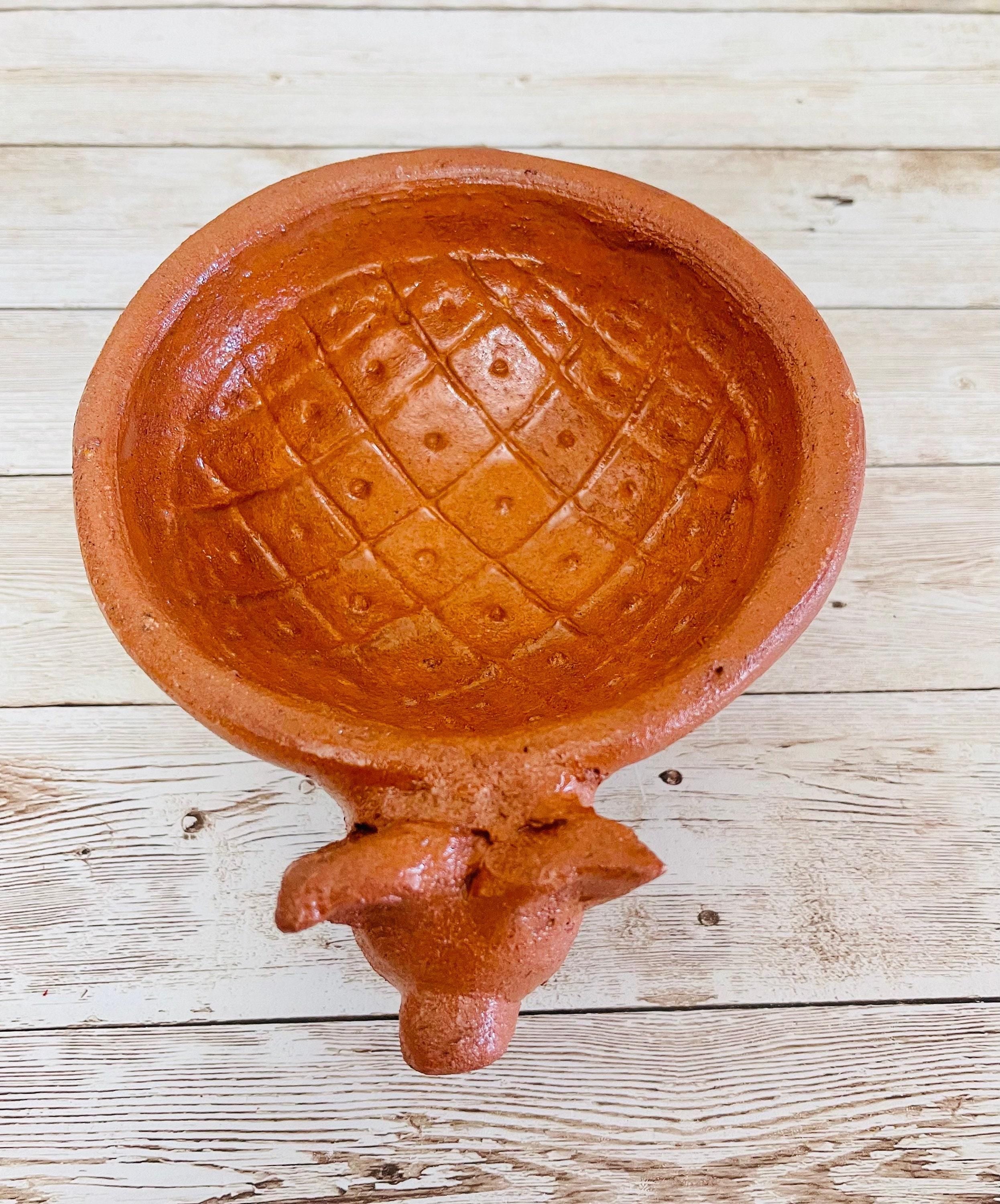 Authentic Mexican Molcajete Terra Cota Molcajete Mexicano de Barro by Chica Mexico